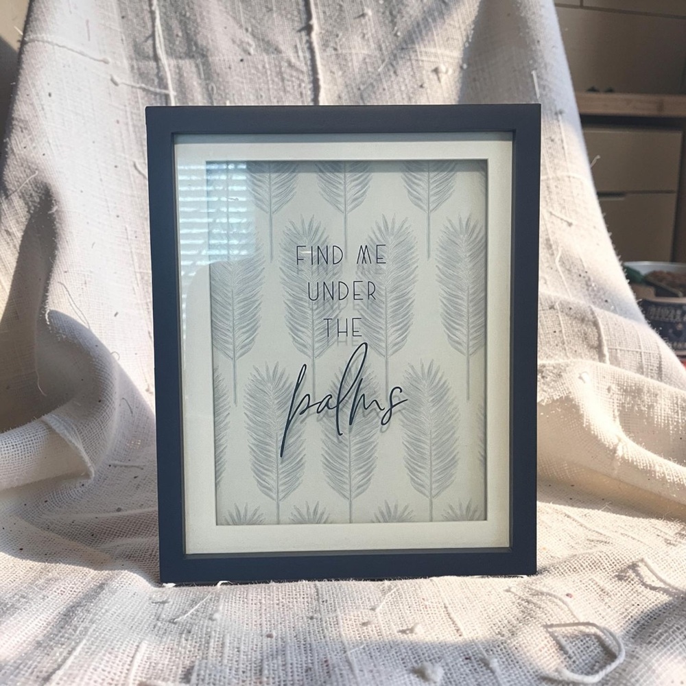 Framed 'Find Me Under the Palms' Wall Art